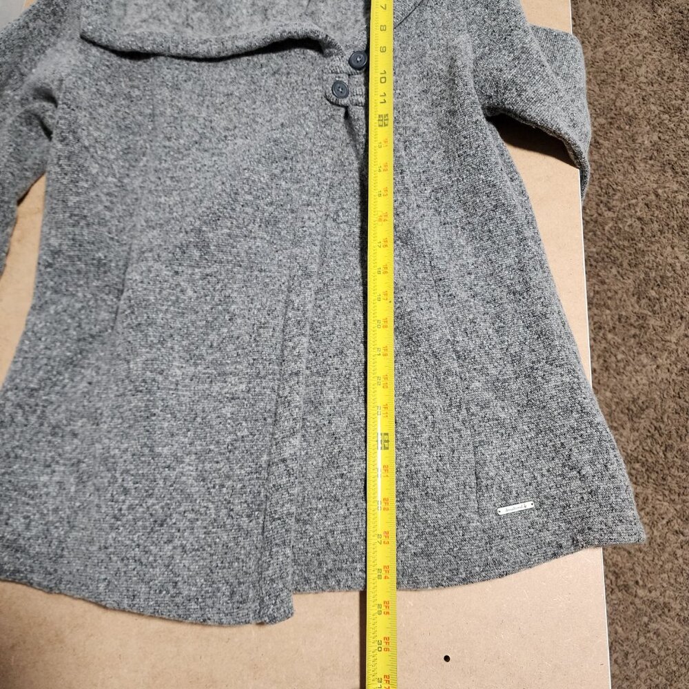 Women's Smartwool Odessa Lake Wrap Cardigan Large Light Gray Wool Blend - Picture 7 of 10